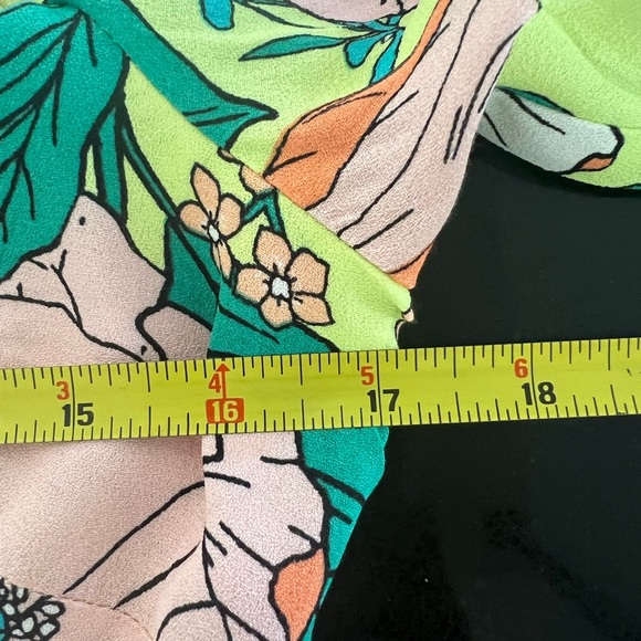 Revolve X AFRM Spring Lime Bouquet Floral Dolly Off The Shoulder Mini Dress | M - Picture 9 of 16